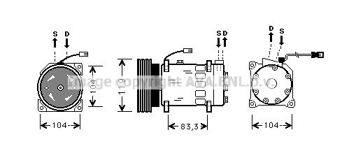 AVA QUALITY COOLING Компрессор, кондиционер CNK179